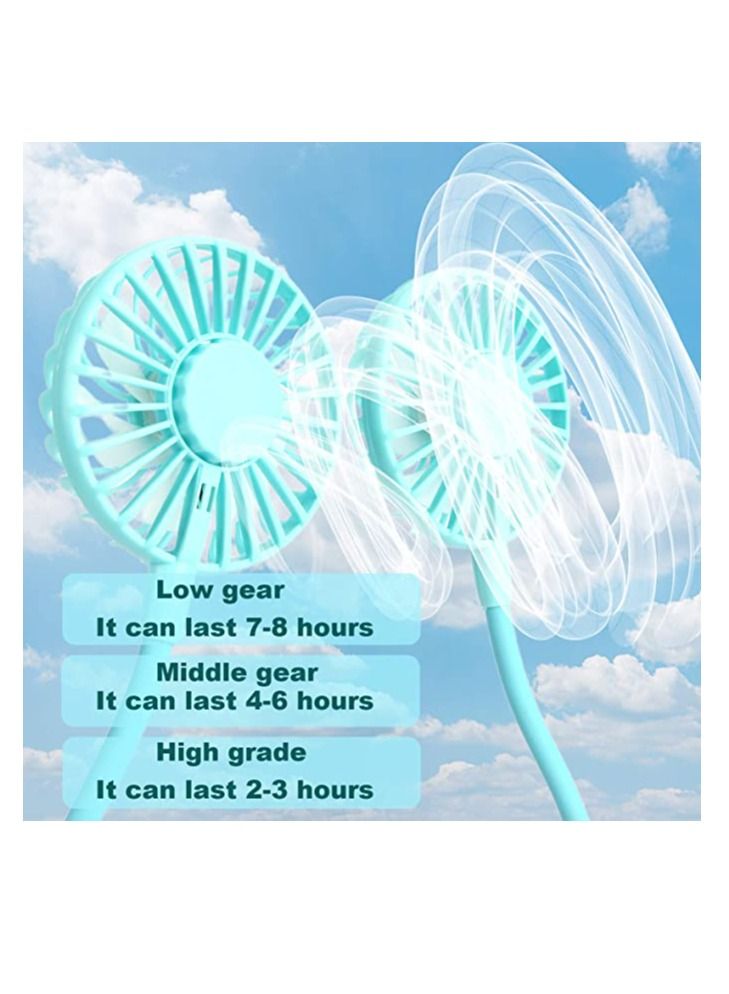 Generic Hands Free Neck Band Hanging USB Rechargeable Dual Fan Mini Air Cooler For Summer - Image 2