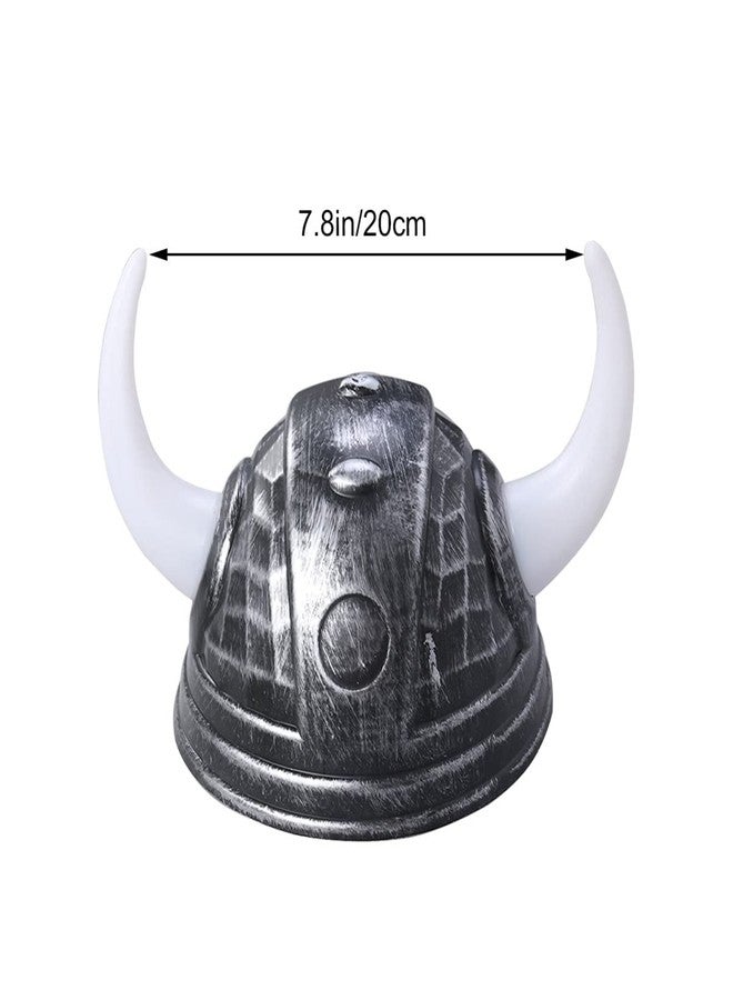 Amosfun Viking Helmet Hat - 3pcs Middle Ages Medieval Viking Age Horned Helmet Costume Party Accessory Ox Horns Hat - Black, Plastic, 20.2 x 19 x 12.5 cm - Image 4