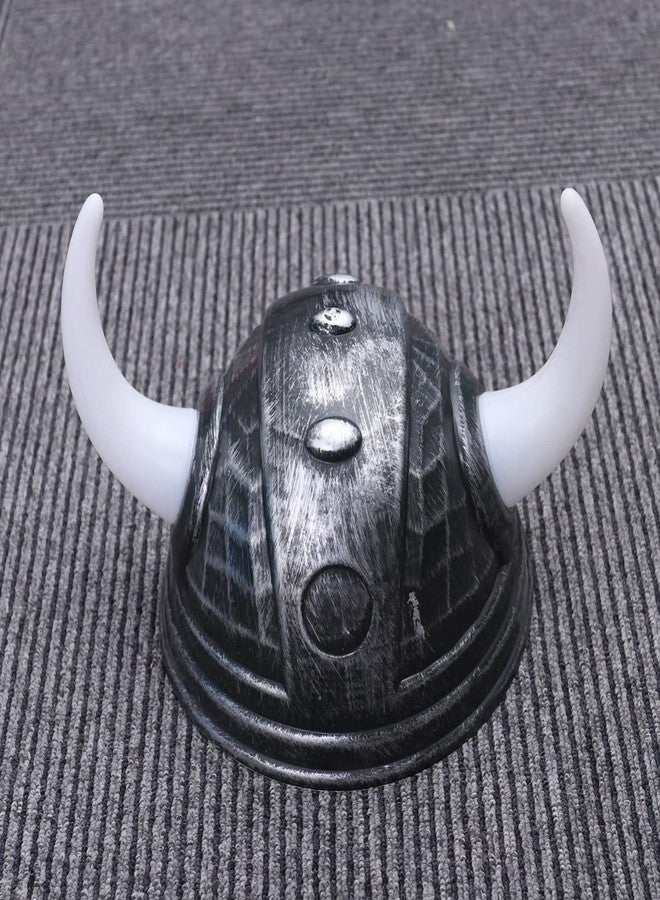 Amosfun Viking Helmet Hat - 3pcs Middle Ages Medieval Viking Age Horned Helmet Costume Party Accessory Ox Horns Hat - Black, Plastic, 20.2 x 19 x 12.5 cm - Image 5