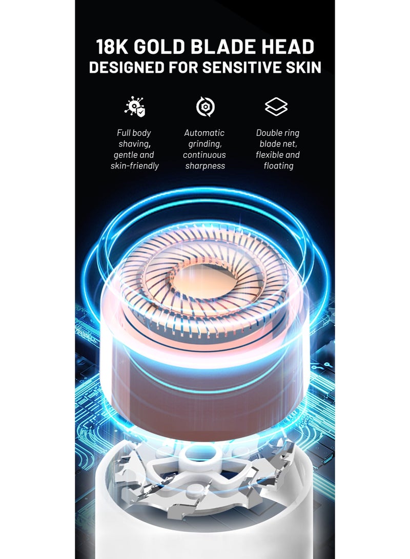 ماكينة حلاقة محمولة بتصميم أحمر الشفاه | جهاز إزالة شعر الوجه وتشذيب الحواجب 2 في 1 | أداة تجميل كهربائية مع رأس شفرة قابل للغسل - Image 5