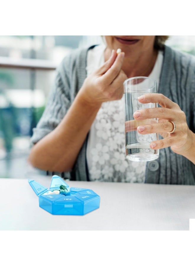 Weekly Pill Organizer – 7-Day Pill Case Travel Organizer – Small, Cute & Portable Pill Box for Medication, Vitamins, Supplements – Travel-Friendly Pill Container & Dispenser for Daily Use - Image 3