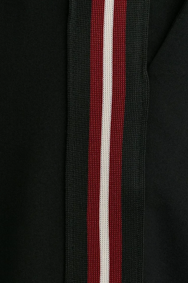 Dilvin Black DILVIN Striped Wide-Leg Crepe Trousers for Women | Best Price UAE