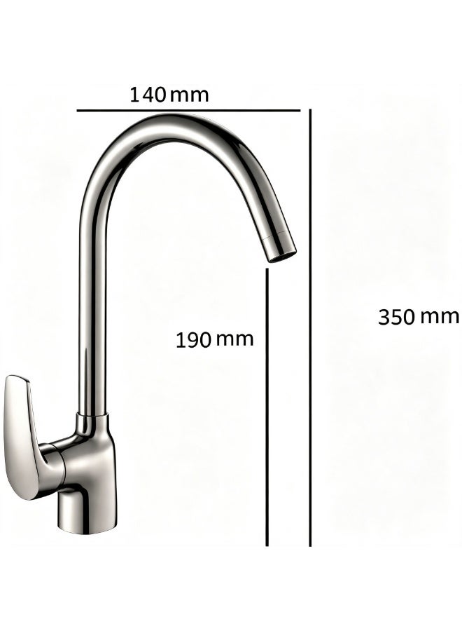 CM 90218 MISCCRM kitchen faucet fix with swivel spout chrome finish - Image 5