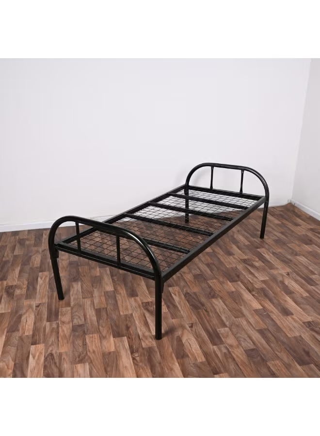 هيكل سرير حديد اقتصادي نفر مقاس 90 × 190 × 60 سم MS_BED_MTL_0008 أسود - Image 1
