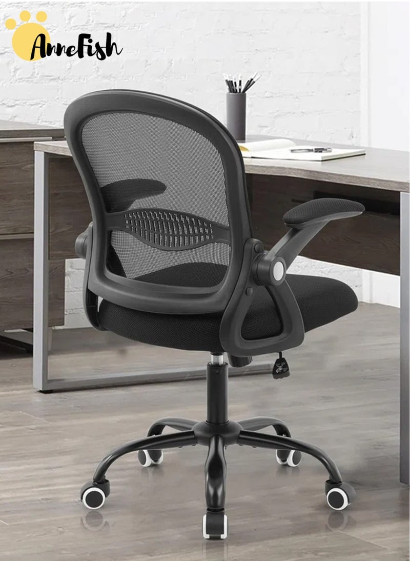 Comfortable Office Chair Ergonomic Low Back Mesh Chair with Flip Up Armrests and Lumbar Support Computer and Home Office Chair - pzsku/Z498ECD778F1E7243D75AZ/45/_/1735893187/f8b4262a-a32f-4a1a-83ee-bafaafb3dc34