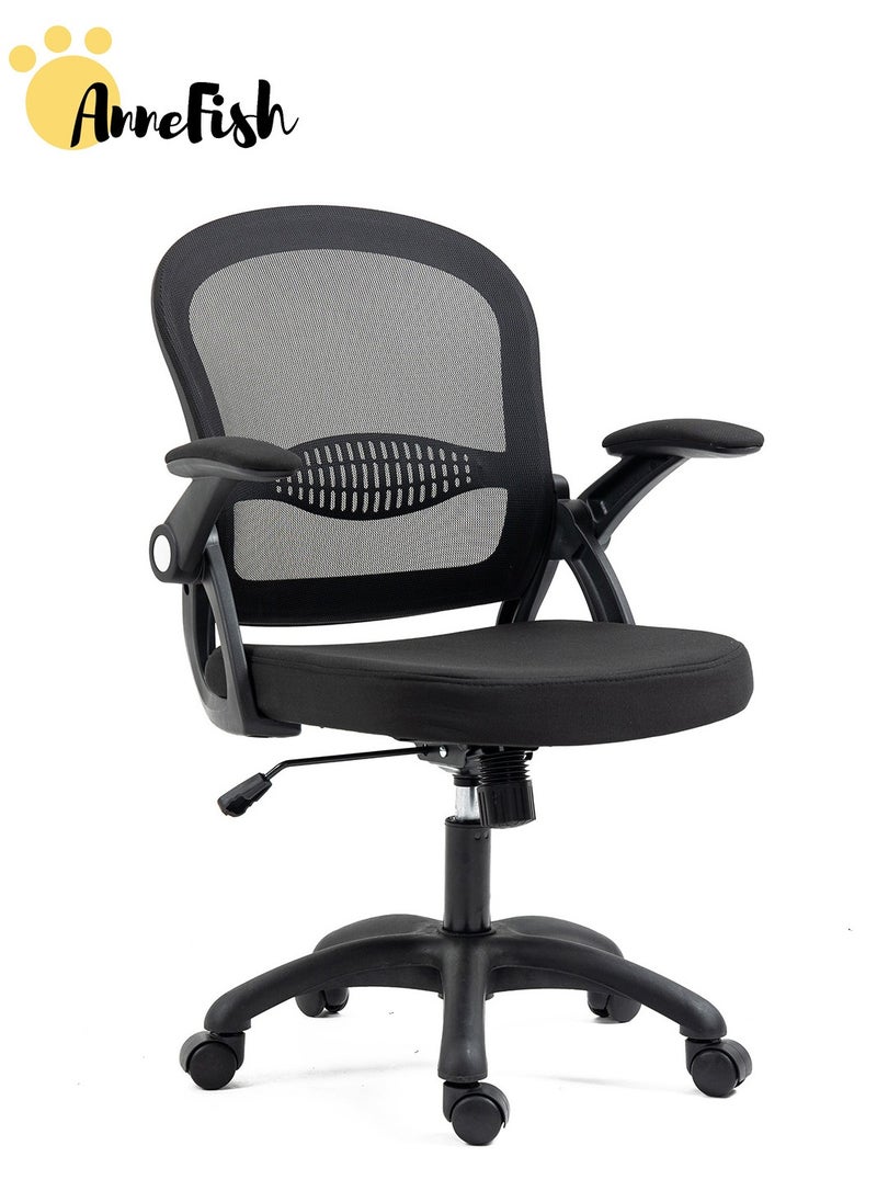 Comfortable Office Chair Ergonomic Low Back Mesh Chair with Flip Up Armrests and Lumbar Support Computer and Home Office Chair - pzsku/Z498ECD778F1E7243D75AZ/45/_/1735893217/88dabd32-70b9-4d86-80da-f5003b8145c9