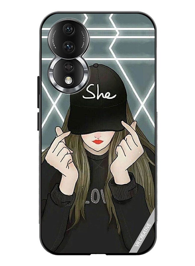 VR CREATIVE Protective Case Cover For Honor 80 She On Cap Design Multicolour - Image 1
