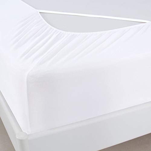 Moonsea Box Spring Cover King Size, Elastic Fabric Wrap Around 4 Sides Bed Skirt, Sleek Alternative for Bed Skirts for Hotel/Home, Fits Box Springs up to 13”, White - Image 2