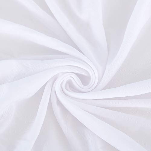 Moonsea Box Spring Cover King Size, Elastic Fabric Wrap Around 4 Sides Bed Skirt, Sleek Alternative for Bed Skirts for Hotel/Home, Fits Box Springs up to 13”, White - Image 3