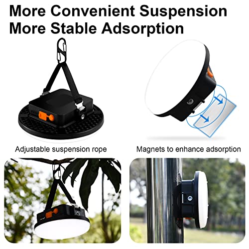 IODOO 16500mAh 60W Rechargeable Camping Light 3000LM 2700/4000/6500K LED Camping Lantern Portable IP65 Waterproof Tent Lights Power Failur - Image 3