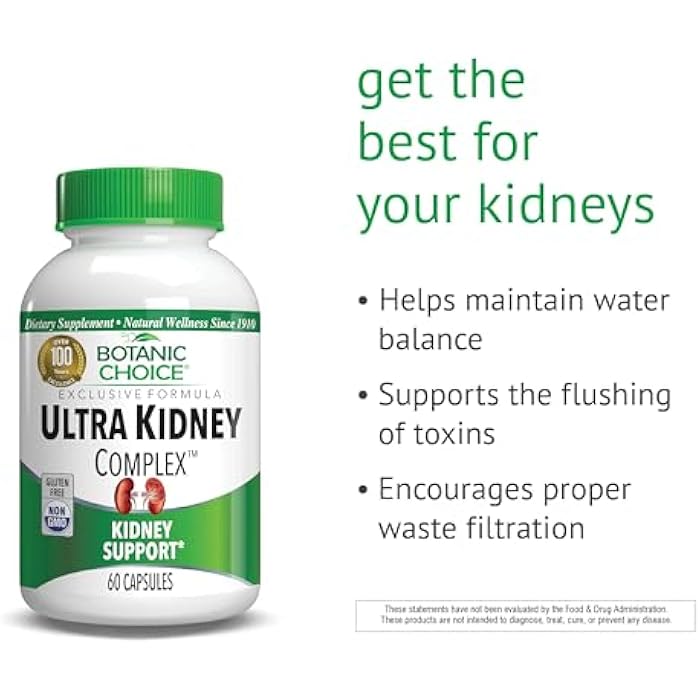 Botanic Choice Ultra Kidney Complex - Optimal Kidney Support with Milk Thistle, Green Tea & More- 60 Capsules - Image 4