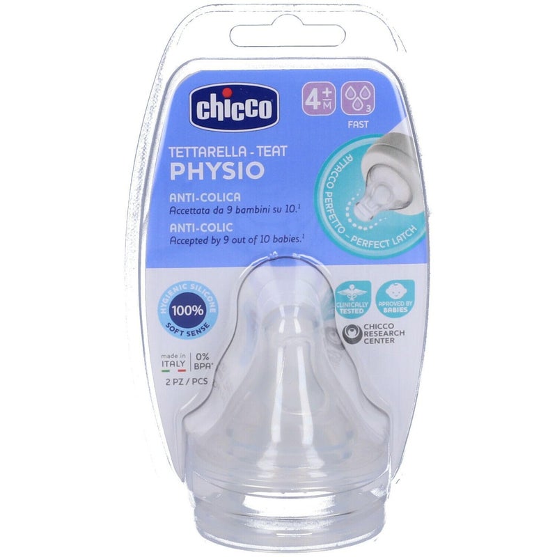 Chicco Teat Perfect 5 with Anti-Colic Effect, Nipple for Wide Neck Feeding Bottles, Fast Flow, for Babies 4m+ (Pack of 2) - Image 4