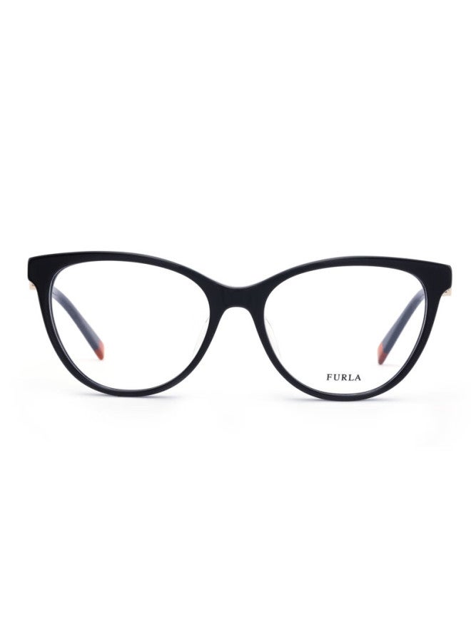 Furla Full-frame Women's Vfu353i Commuter Myopia Optical Gl Frame, Optical Gl 540700, Glossy Black