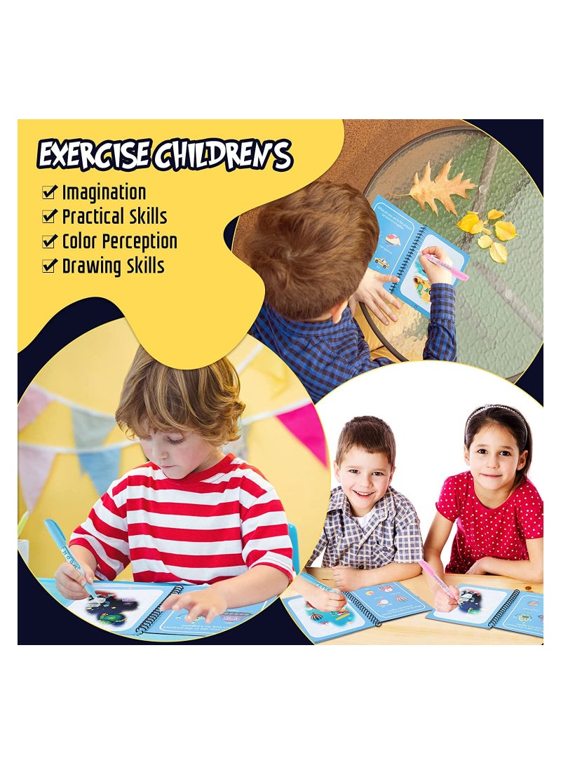 Water Magic Coloring Book for Kids - Reusable Drawing with Cartoon Animals & Alphabet, Perfect Gift for Toddlers (8 Pack) - Image 2