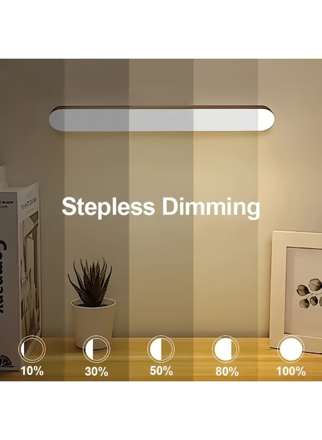 Three Color Eye-Protecting Dormitory LED Charging Cabinet Lamp, LED Makeup Mirror Lights,Magnetic Rotating Lamp, 1800 mAh Battery,Portable Without Punching,Office desk Lamp,Wardrobe Lamp,Dormitories Lamp - Image 1
