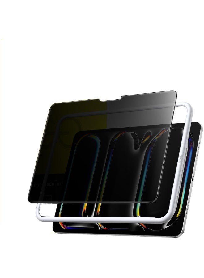 عام حامي شاشة الخصوصية لآيباد برو 11 إنش M4 2024 - مع أداة تركيب سهلة، زجاج مقوى مضاد للتجسس. - Image 1