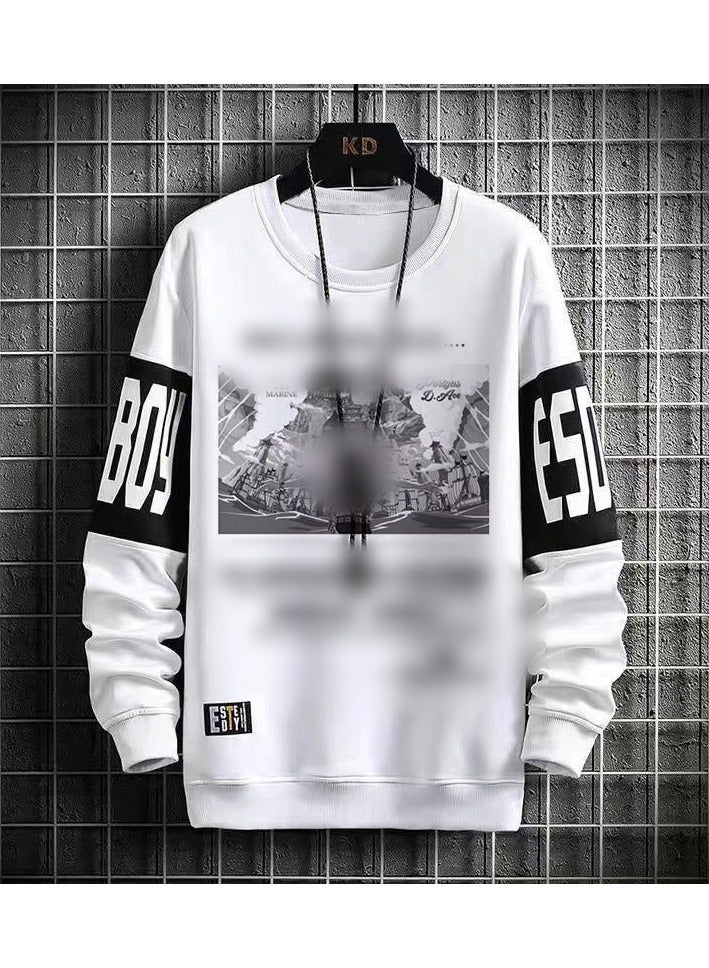 KUYING New One Piece Casual Loose Round Neck Hoodie  - Image 1