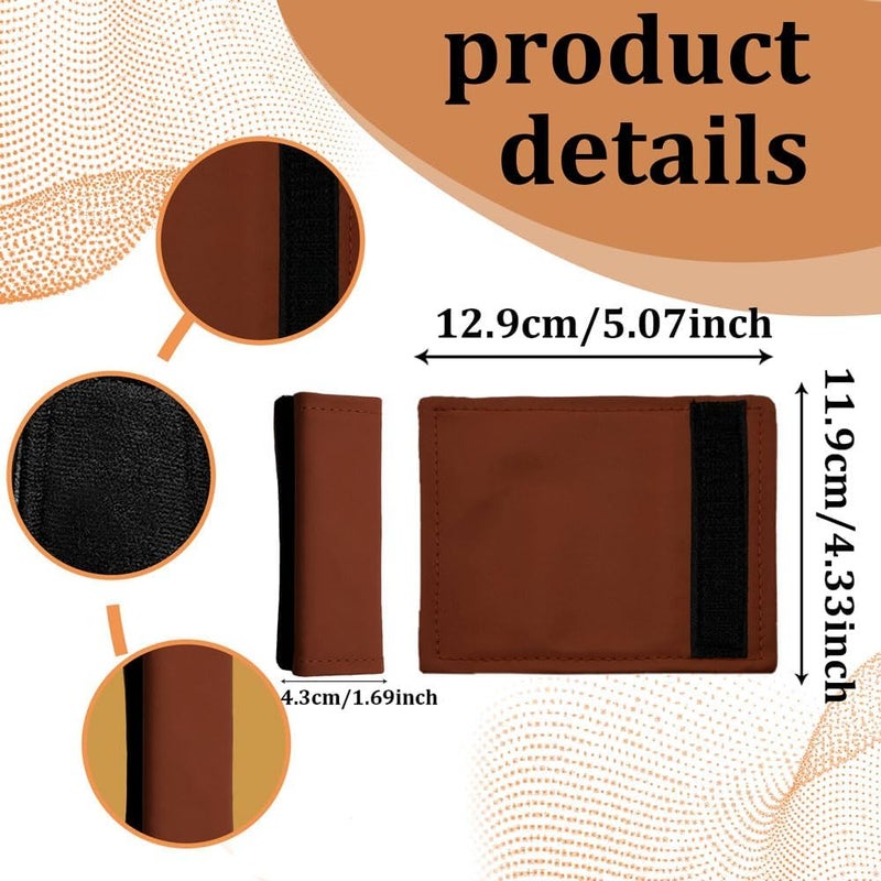 HEVLE 2PCS Car Door Handle Protector, Leather Anti-Scratch Handle Cover for Decorations, Universal Accessory (Brown) - Image 2