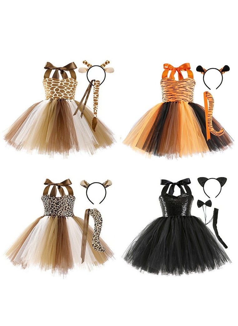 M MIAOYAN Animal COS Cat Yarn Girls' Dress  - Image 3