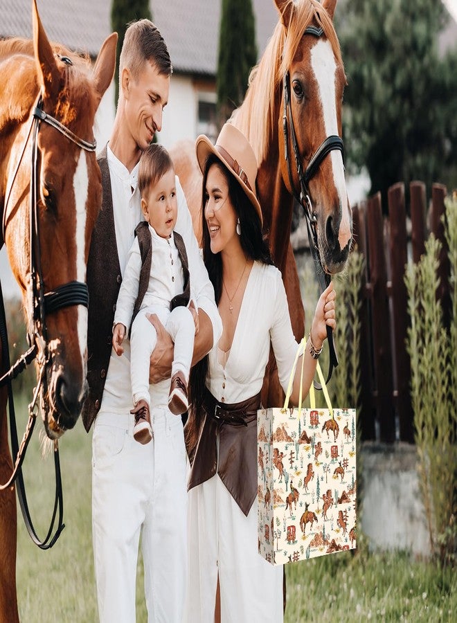 Linelglobal Large Cowboy Gift Bag with Tissue Ppaer for Men Birthday Western Theme Party Rodeo Stuffer 12.6" - Image 4