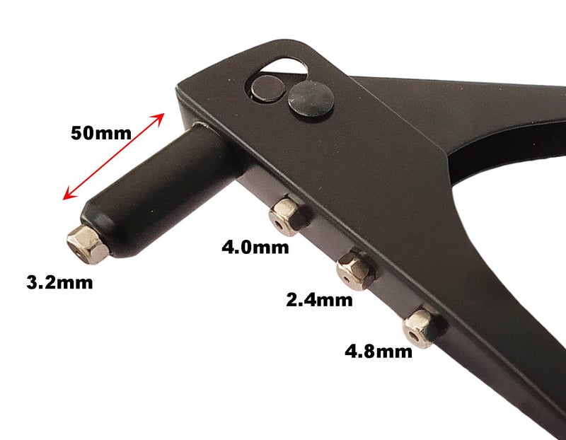 Inditrust Dumdaar DM Hand Rivet Gun 10 inch Multicolor, Nozzle size 2.4, 3.2, 4.0, and 4.8 mm - Image 2