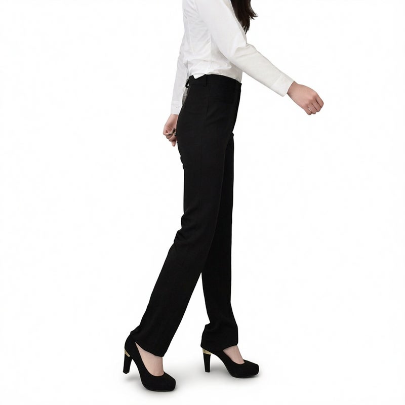 Women's Straight Leg Formal Trousers Office Interview Business Pants - Image 4