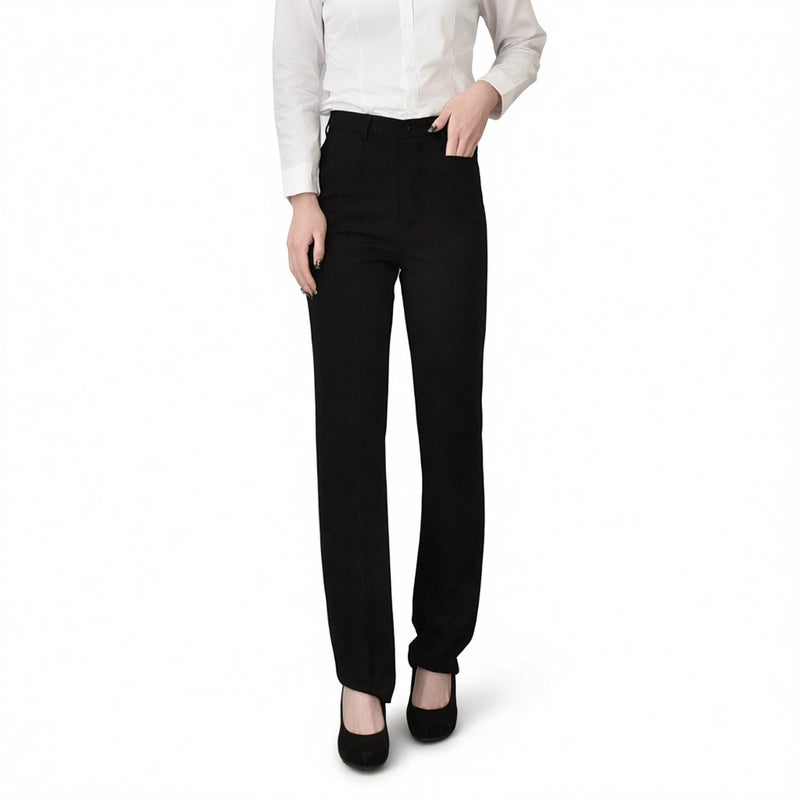 Women's Straight Leg Formal Trousers Office Interview Business Pants - Image 2