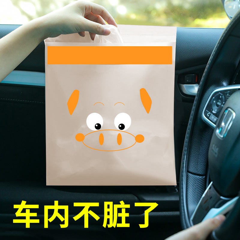 15-Pack Of Creative Car Trash Bags, Adhesive Disposable Plastic Bags, Waterproof Cartoon Car Trash Bags - Image 2