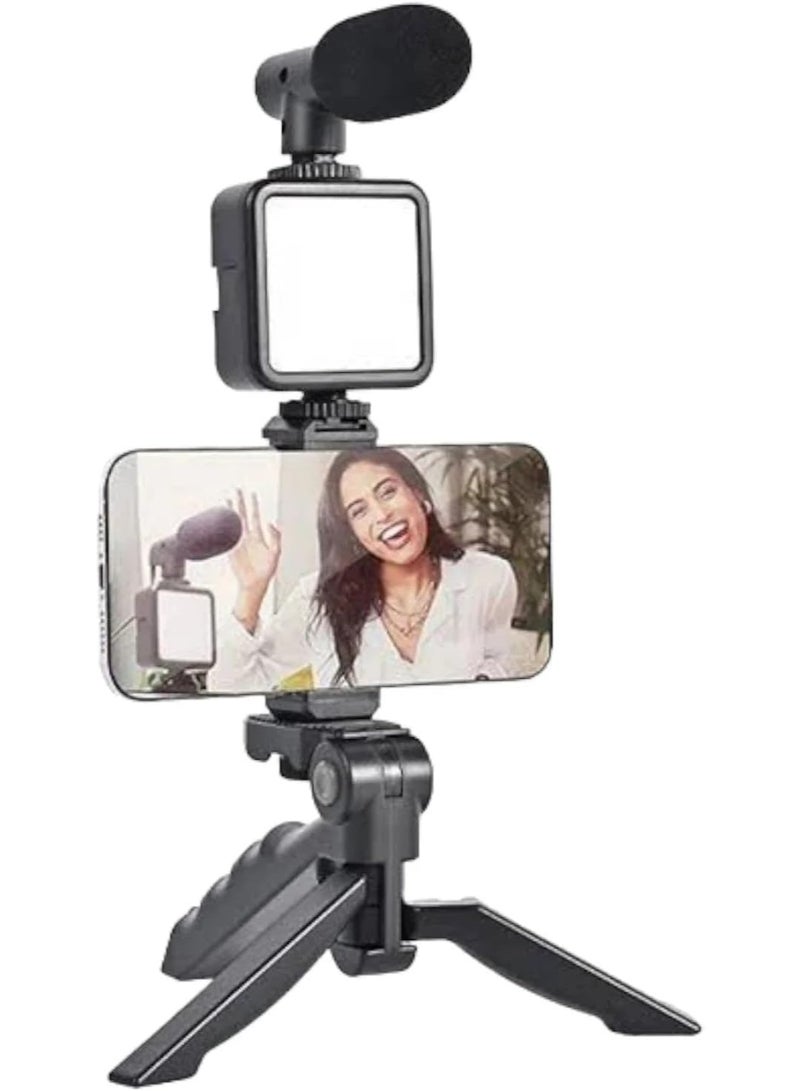 Generic valueable 1 AY-49 Professional Photography Tripod and Phone Holder with Tripod Stand, LED Lighting for High-Quality Images, and a Directional Microphone for Clear and Pure Sound - Image 3