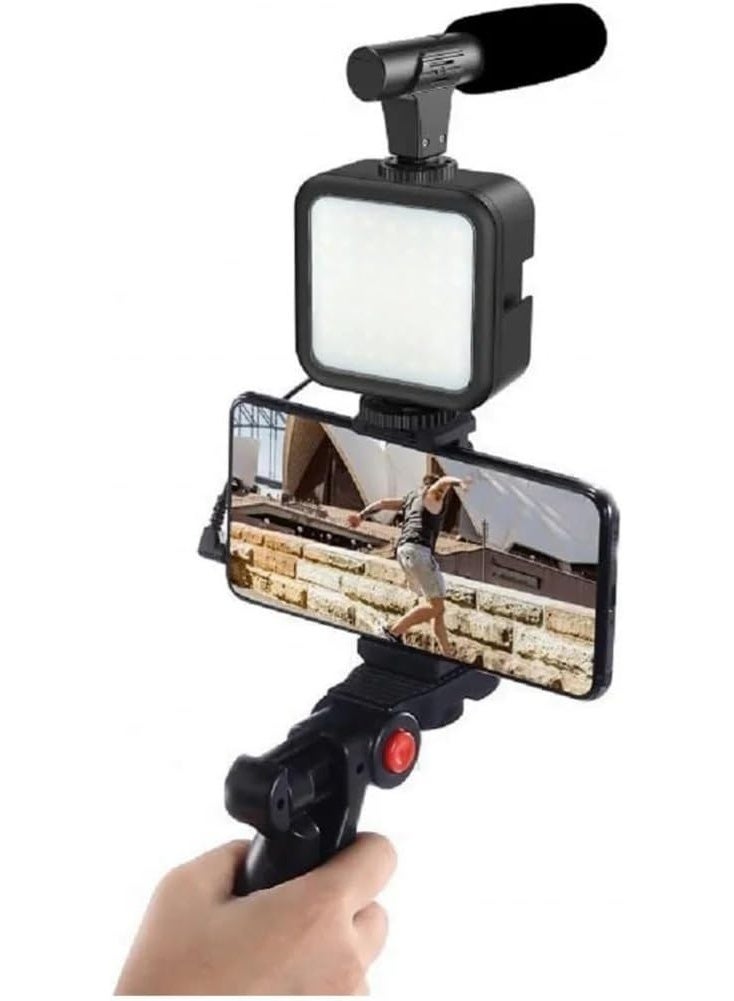 Generic valueable 1 AY-49 Professional Photography Tripod and Phone Holder with Tripod Stand, LED Lighting for High-Quality Images, and a Directional Microphone for Clear and Pure Sound - Image 4