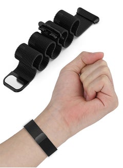 HS Band For Huawei Band 8 Milan Metal Magnetic Watch Band Black  - Image 2