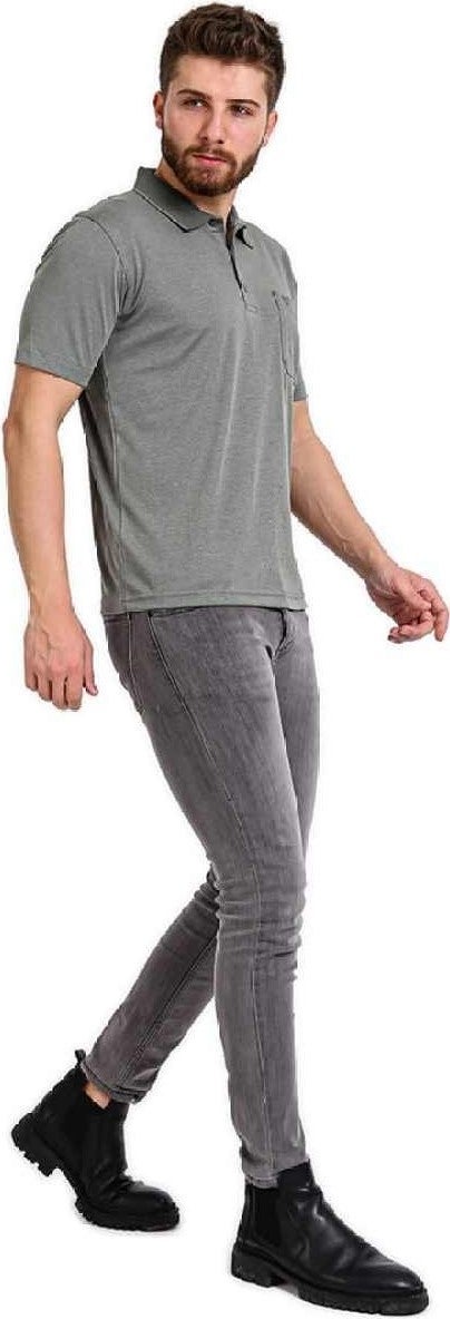 Simenti Polo Collar Relaxed Fit Pocket T-shirt Special Production Regular Fit  - Image 3