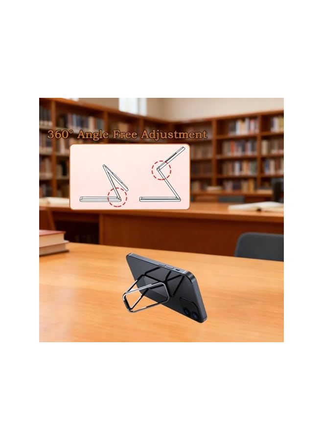 S-TOP Finger Kickstand Phone Ring Grip – 360° Adjustable Stand & Holder Compatible for iPhone 16/15/14/13, Samsung & More – Black - Image 3