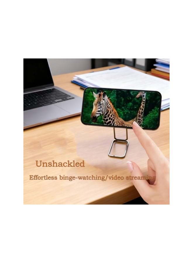S-TOP Finger Kickstand Phone Ring Grip – 360° Adjustable Stand & Holder Compatible for iPhone 16/15/14/13, Samsung & More – Black - Image 4