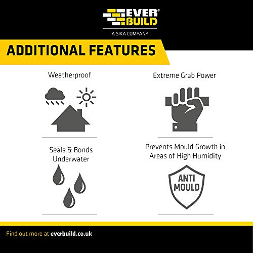 SIKA Everbuild Stixall – Extreme Power Sealant and Adhesive – Waterproof – Crystal Clear – 290ml - Image 5