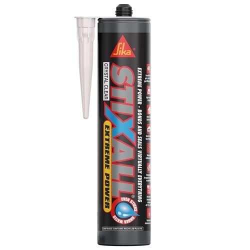 SIKA Everbuild Stixall – Extreme Power Sealant and Adhesive – Waterproof – Crystal Clear – 290ml - Image 1