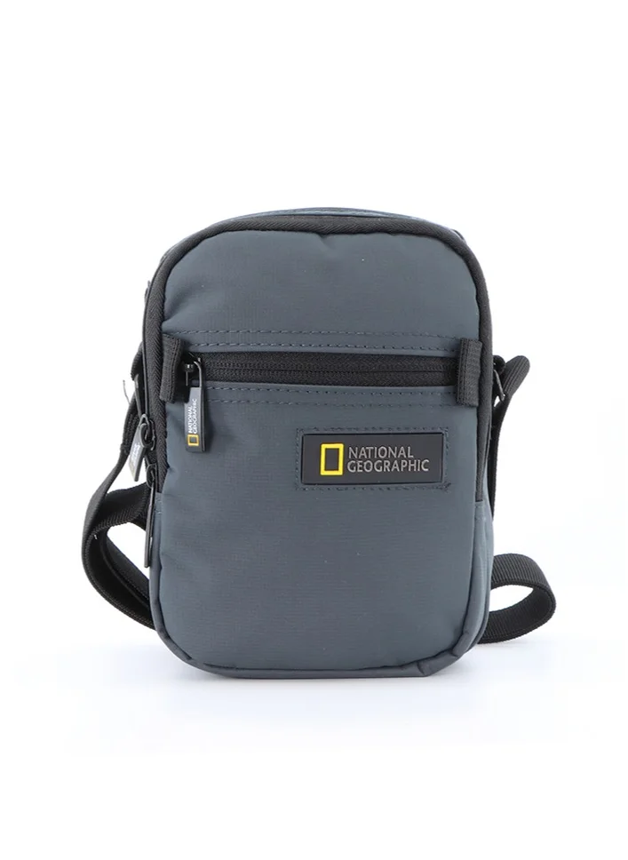 ناشيونال چيوغرافيك National Geographic Mutation Small Utility Bag Grey, Zipper Compartment Casual Shoulder Bag For Men And Women Removable Shoulder Strap Secure RFID Pocket