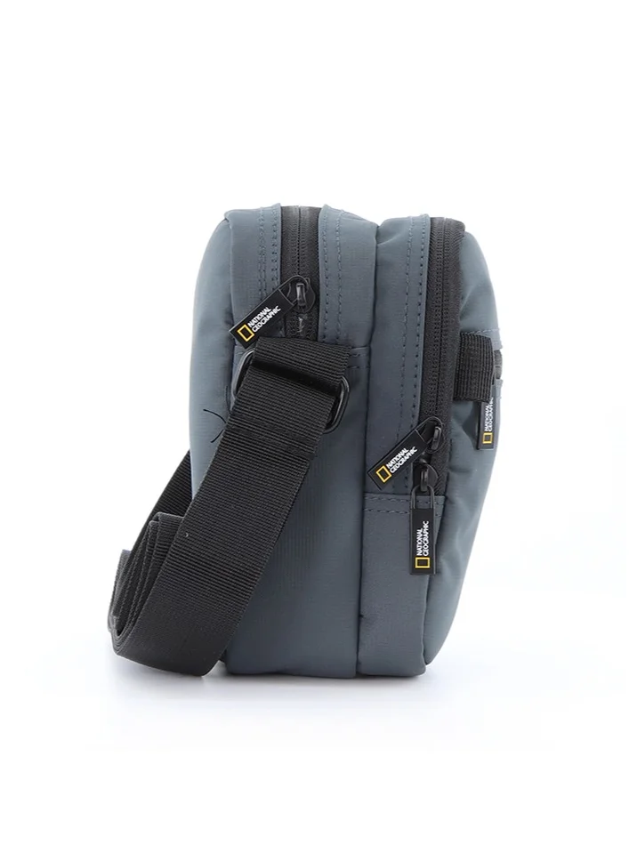 NATIONAL GEOGRAPHIC National Geographic Mutation Small Utility Bag Grey, Zipper Compartment Casual Shoulder Bag For Men And Women Removable Shoulder Strap Secure RFID Pocket