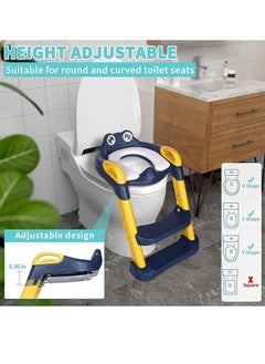 Gonice Toddler Toilet Seat with Adjustable Step Stool Ladder,2 in 1 Foldable Kids Toilet Training Seat  - Image 5