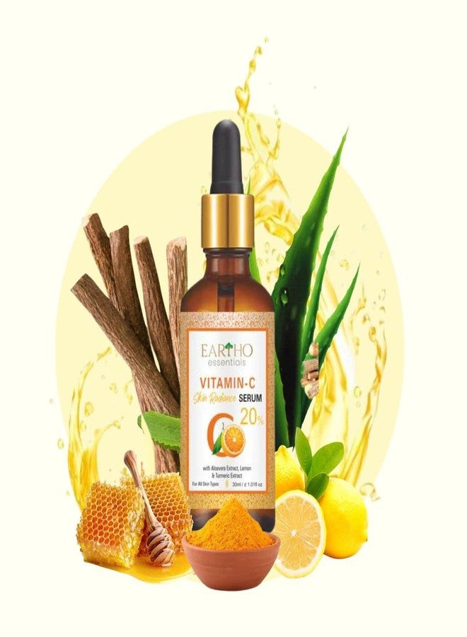 Eartho Essentials Vitamin C Skin Radiance Serum 30ml And Cucumber Toner 100ml - Image 2