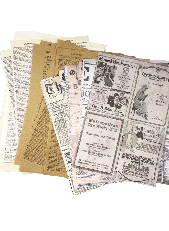 MUMULULU 144 PCS Junk Journal Pages Vintage Kraft Magazine Writing Paper Magazine Trash Newspaper Magazine Vintage Paper Scrapbooks and PaperCuts Decorate DIY Craft Background Paper - Image 1