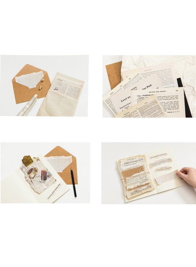 MUMULULU 144 PCS Junk Journal Pages Vintage Kraft Magazine Writing Paper Magazine Trash Newspaper Magazine Vintage Paper Scrapbooks and PaperCuts Decorate DIY Craft Background Paper - Image 3