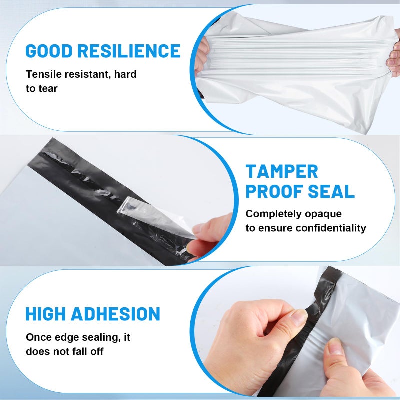 LINSIRON 50 Pcs Poly Mailers Shipping Bags 10x13 Inch Packaging Clothes Polymailers Envelopes Mailing Package Self Seal Shipping Envelopes Waterproof Poly Bags Small Business Supplies Package White - Image 4