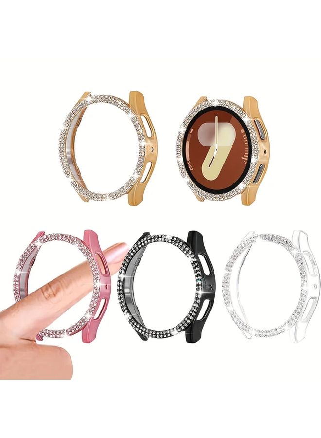 Sparkling Rhinestone Inlaid Case For Galaxy Watch4 5 40mm Shockproof Scratch Resistant - Image 1