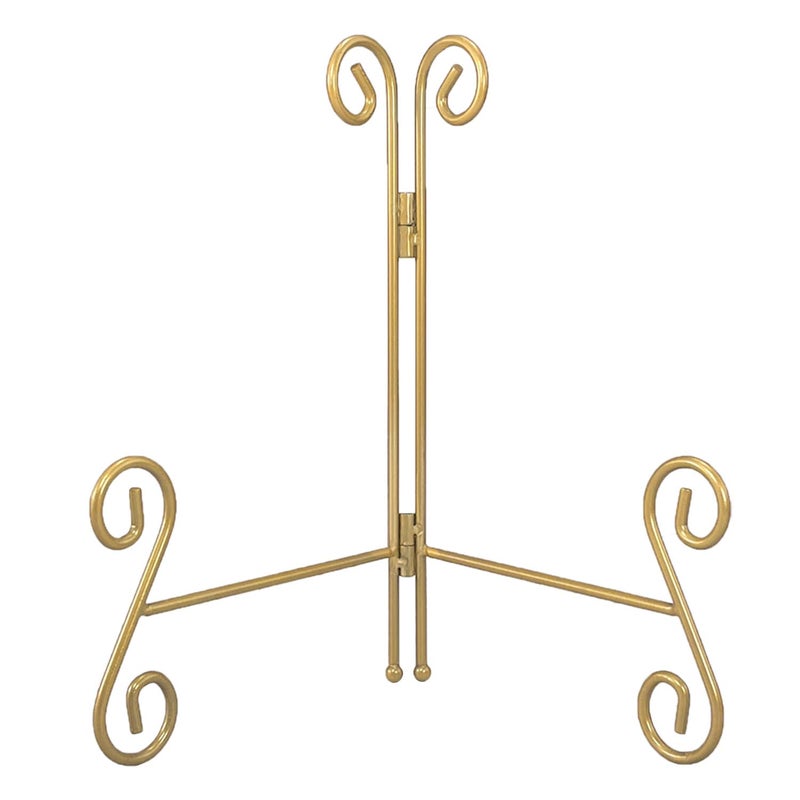 Hemylu Gold Plate Stand  6 Inch Decorative Plate Holder For Displaying Platters  Heavy-Duty Metal Easel Stand For Picture  Photo Frame  Plates  Books And Round Objects - Image 1