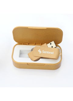 Generic Wheat Straw Degradable Box Wheat Straw U Disk Set Wheat Straw U Disk Custom LogoU Disk-Capacity:64GB 3.0  - Image 2