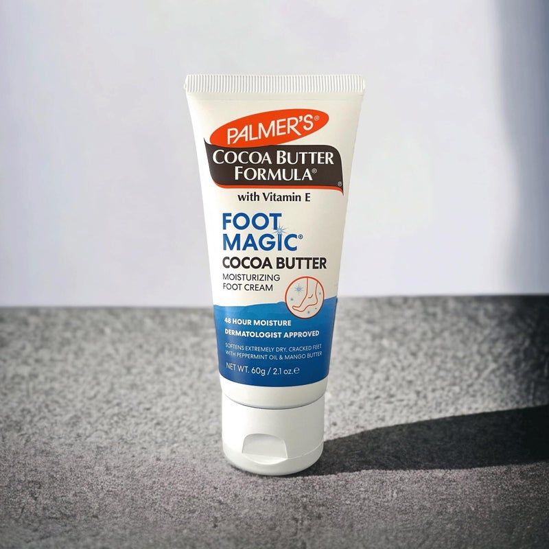 Palmer's Cocoa Butter Formula Foot Magic Moisturizing Foot Cream for Dry, Cracked Heels, Feet Moisturizer with Peppermint Oil & Vitamin E, 2.1 Ounces - Image 2