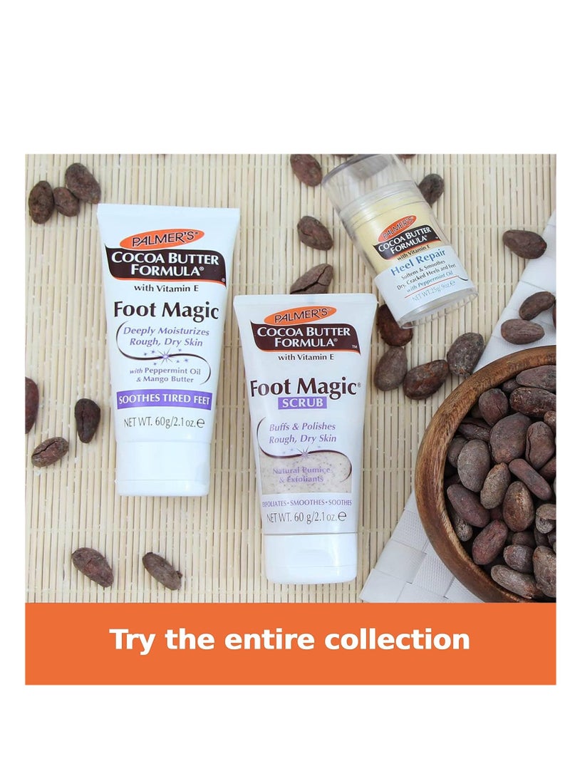PALMER'S - Palmer's Cocoa Butter Formula Foot Magic Moisturizing Foot Cream for Dry, Cracked Heels, Feet Moisturizer with Peppermint Oil & Vitamin E, 2.1 Ounces - Image 1