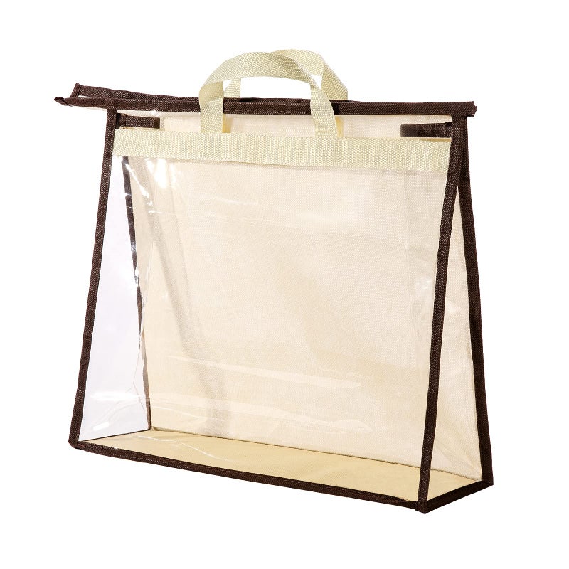 CINPIUK Clear Handbag Storage Bags Purse Organizer for Closet Zipper Hanging Storage Bag for Handbags L