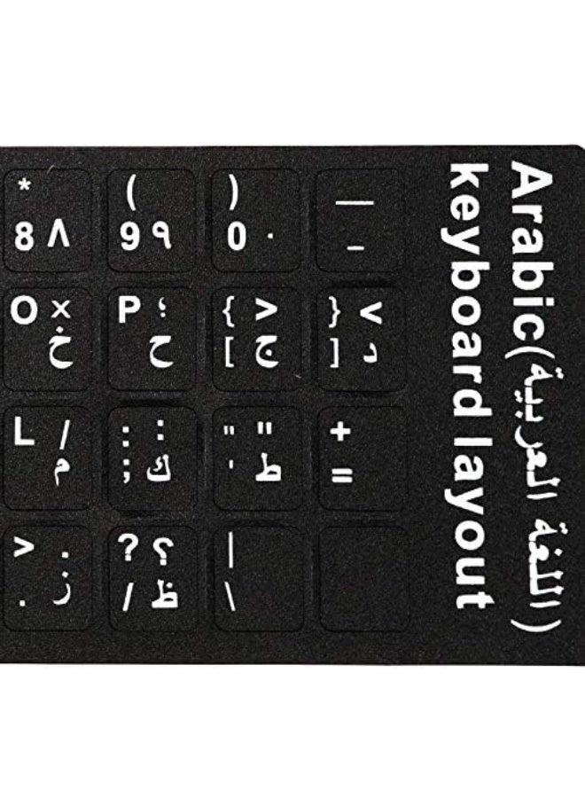 **ملصق تخطيط لوحة مفاتيح إنجليزي عربي عالي الالتصاق ومقاوم للغبار والماء لأجهزة اللابتوب والكمبيوتر [OS-PC001-2]** - Image 3